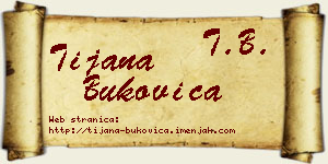 Tijana Bukovica vizit kartica